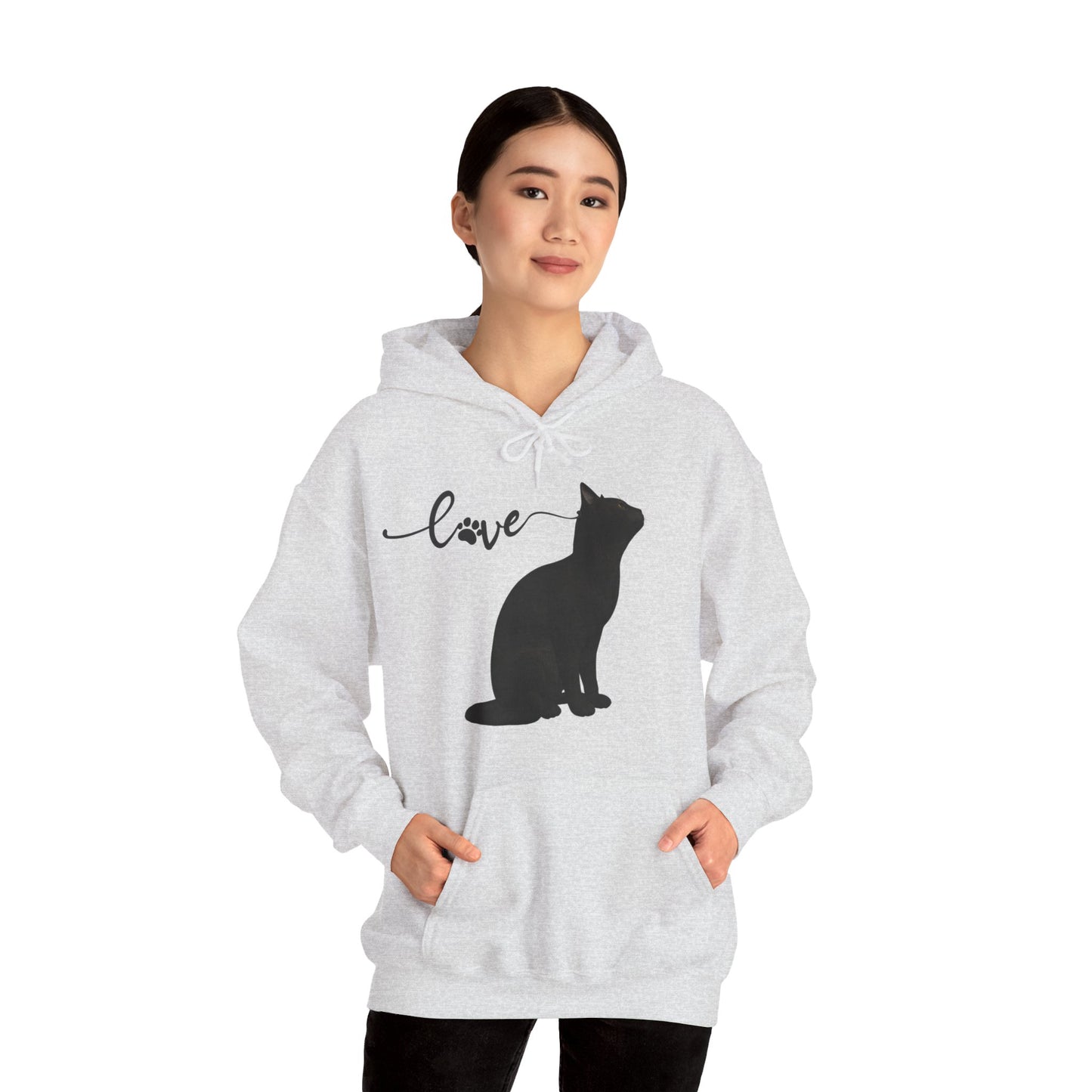 Love cat Unisex Heavy Blend™ Hooded Sweatshirt Cat Love