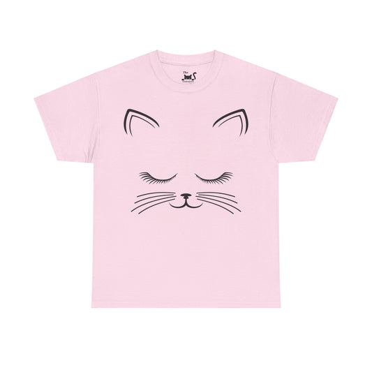 Cat Face Unisex Heavy Cotton Tee