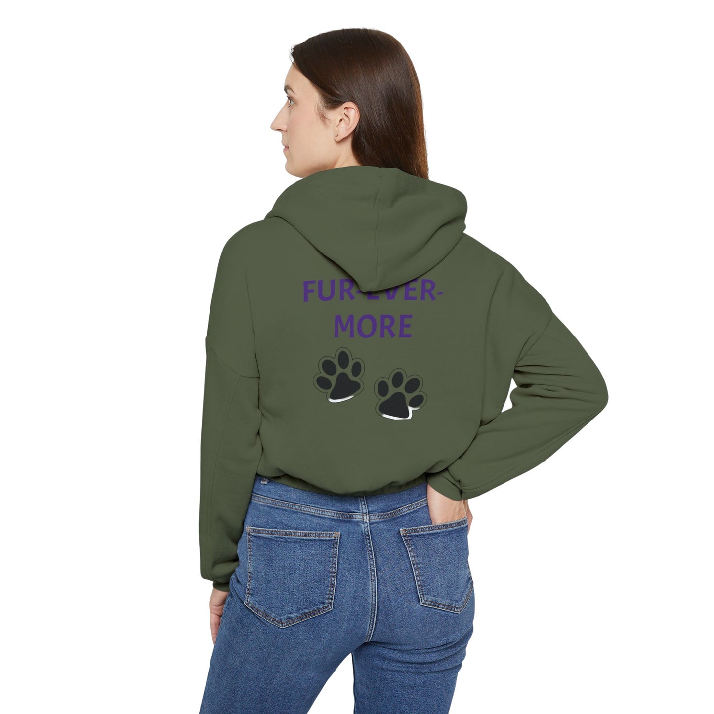 Cat era- Fur-Ever-More Women's Cinched Bottom Hoodie