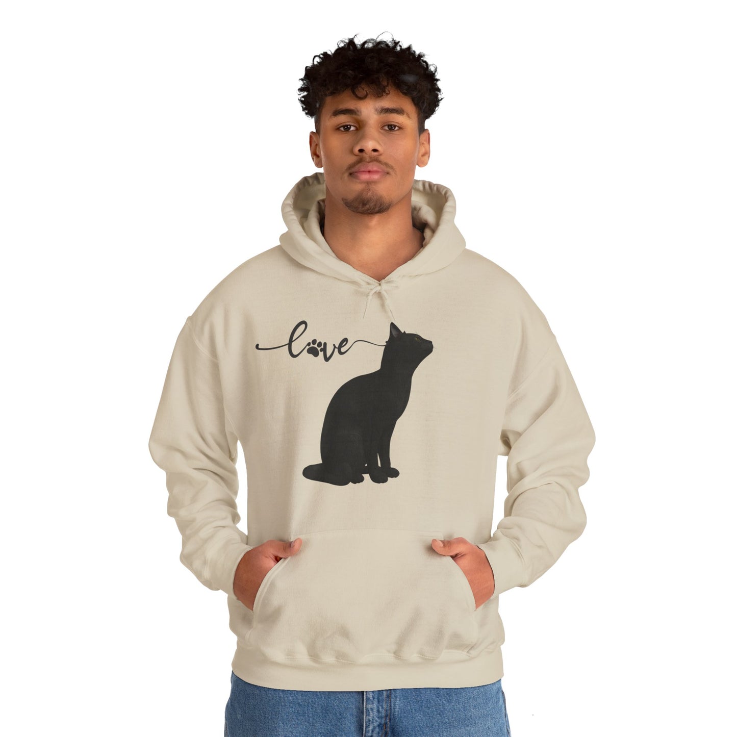 Love cat Unisex Heavy Blend™ Hooded Sweatshirt Cat Love