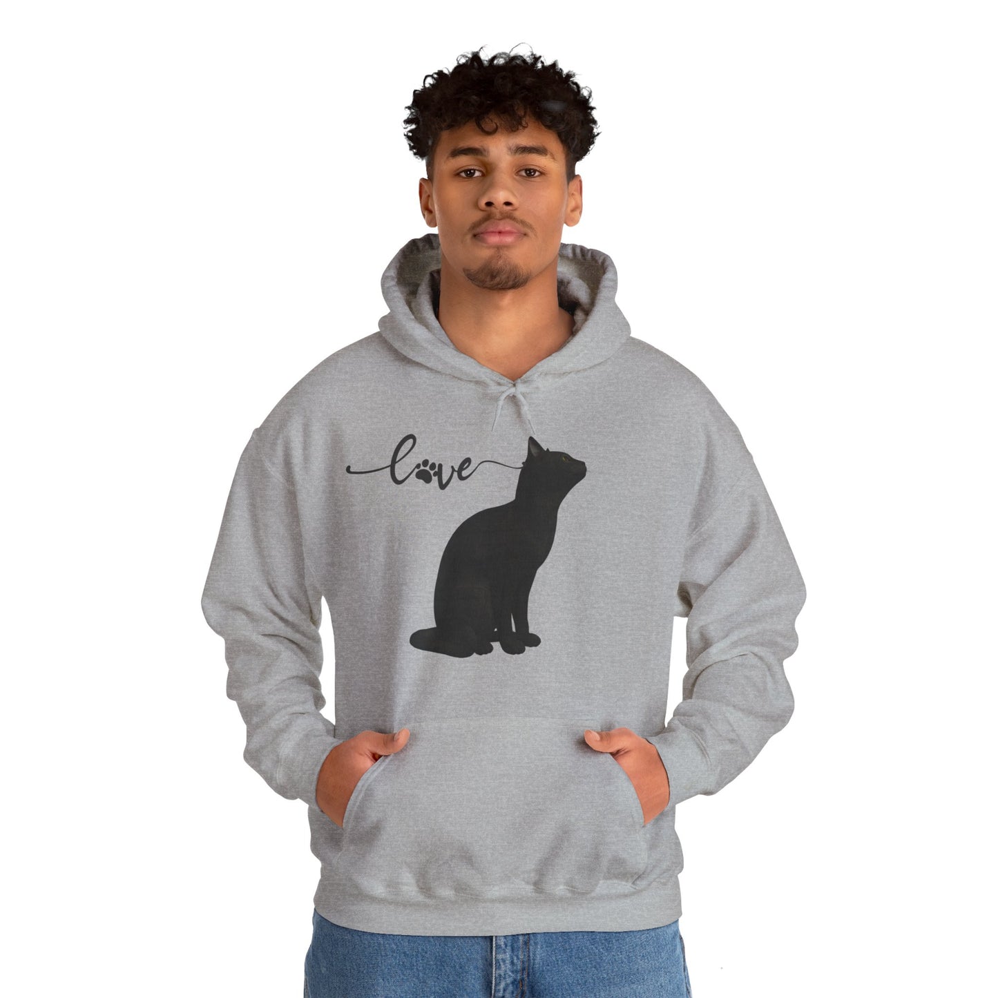 Love cat Unisex Heavy Blend™ Hooded Sweatshirt Cat Love