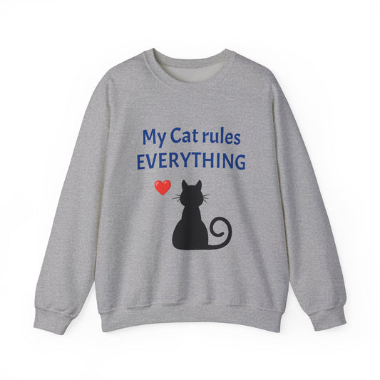 Cat Rules Everything Unisex Heavy Blend™ Crewneck Sweatshirt