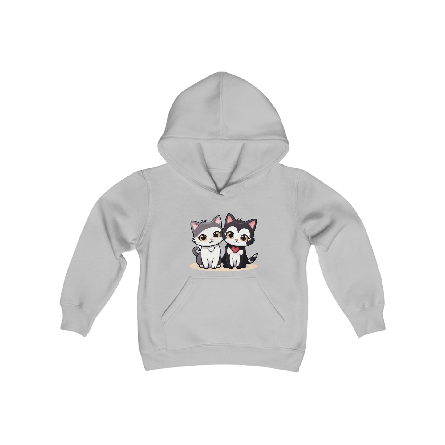 Cat love Youth Heavy Blend Hooded Sweatshirt