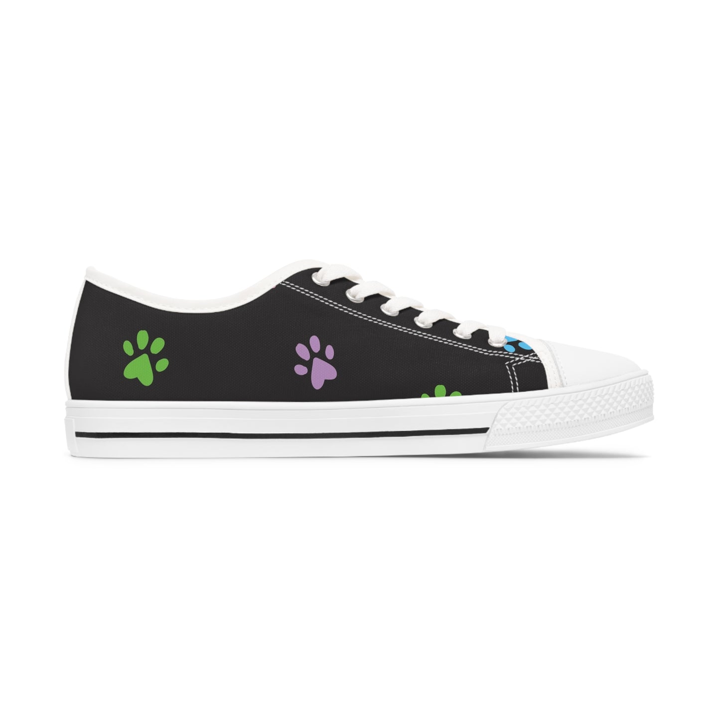 Women's Low Top Sneakers cat paw prints