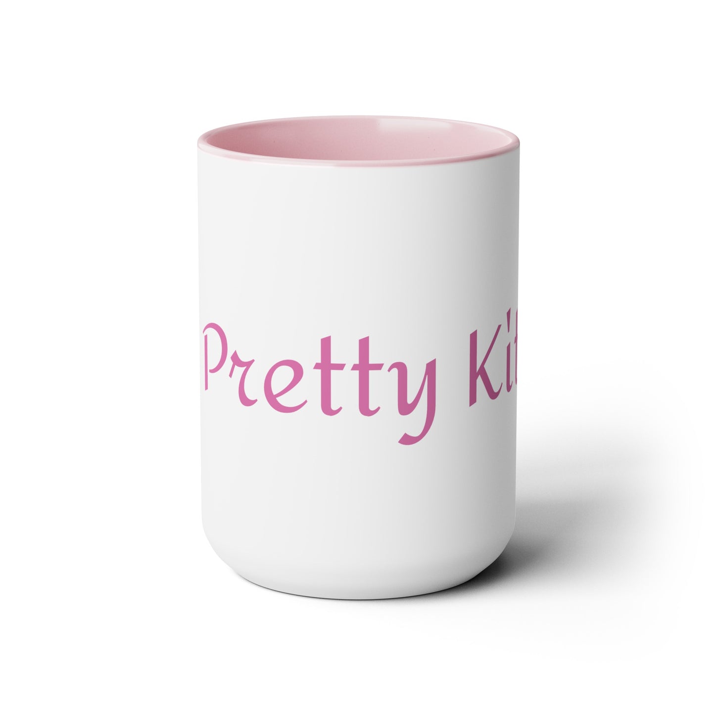 Pretty Kitty Two-Tone Coffee Mugs, 15oz