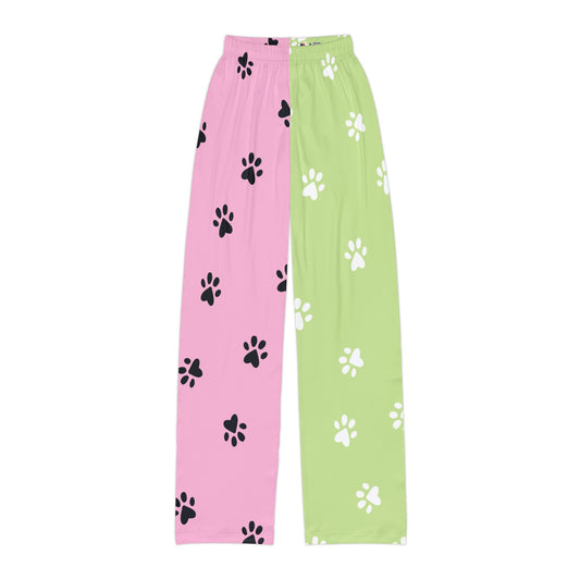 Kids Pajama Pants (AOP) Paw Print Jammies