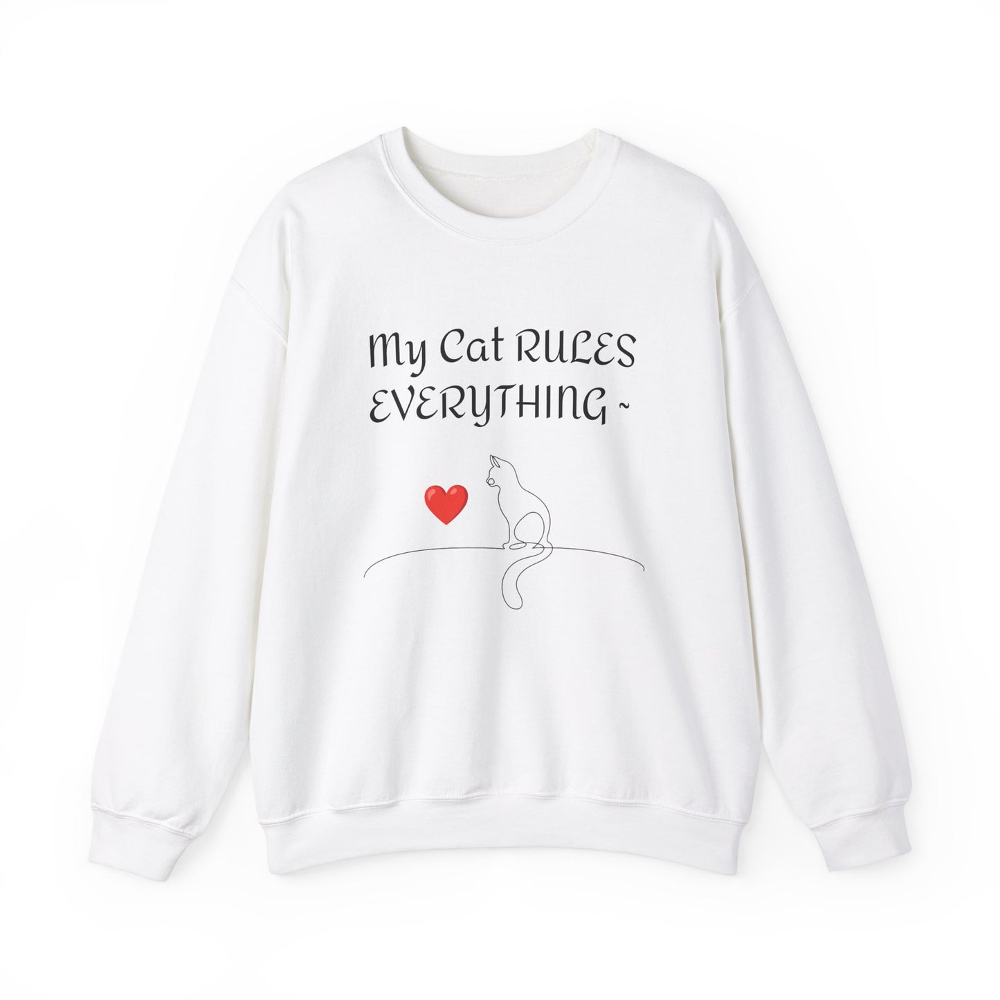 Cat Rules Everything Unisex Heavy Blend™ Crewneck Sweatshirt