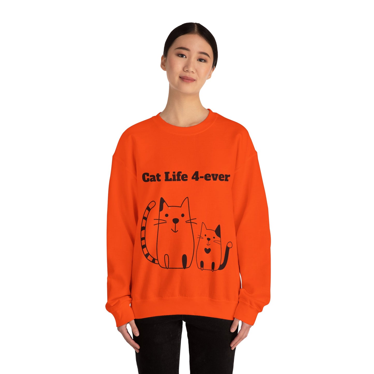 This Unisex Heavy Blend™ Crewneck Sweatshirt is Cat Comfy