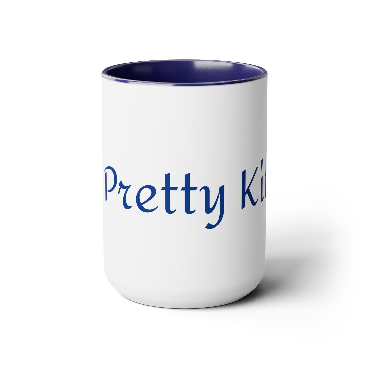 Pretty Kitty Two-Tone Coffee Mugs, 15oz