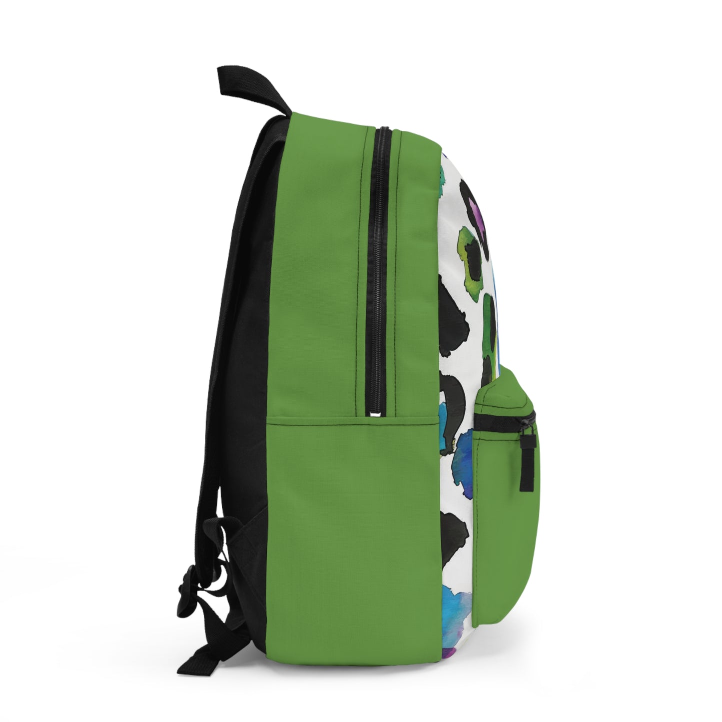 Green/ multi color animal print Backpack