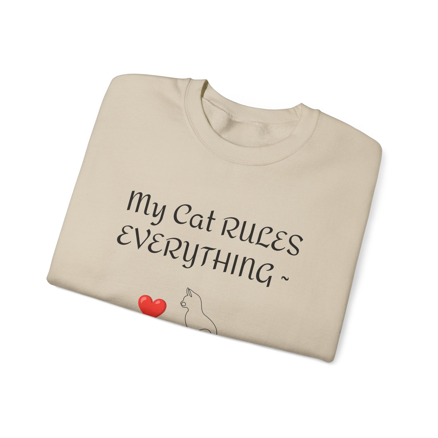 Cat Rules Everything Unisex Heavy Blend™ Crewneck Sweatshirt