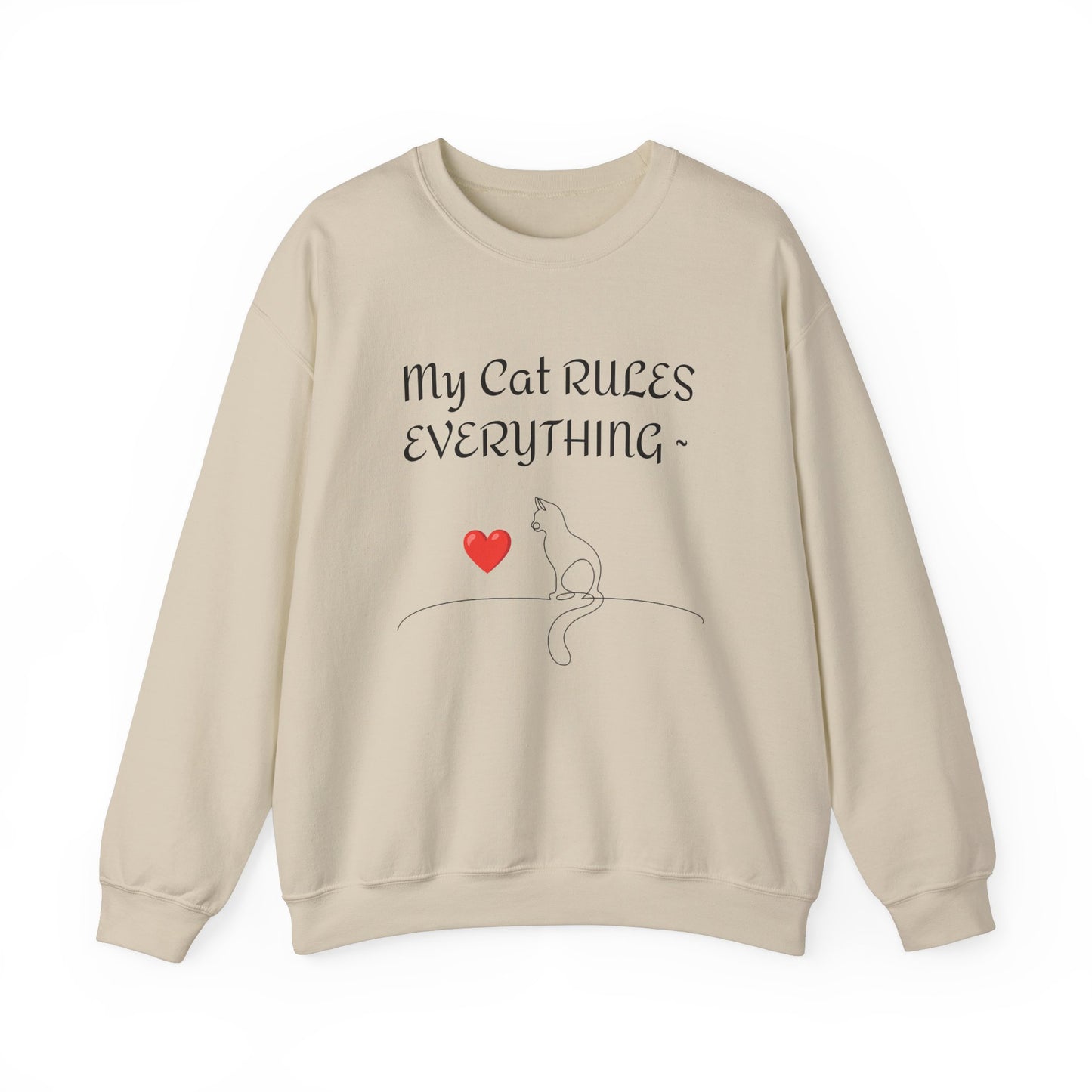 Cat Rules Everything Unisex Heavy Blend™ Crewneck Sweatshirt