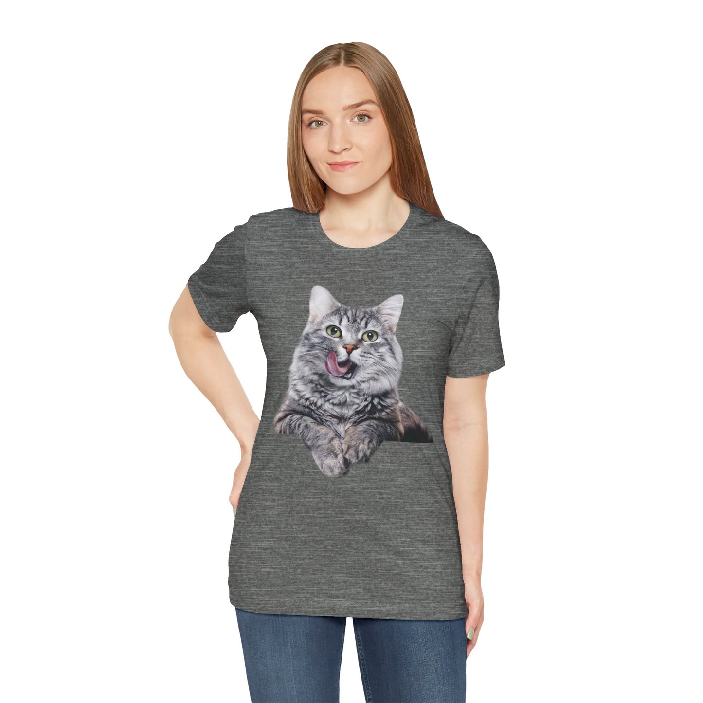 Grey Kitty Unisex Jersey Short Sleeve