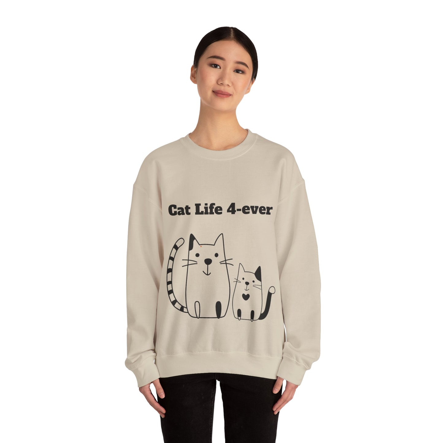 This Unisex Heavy Blend™ Crewneck Sweatshirt is Cat Comfy