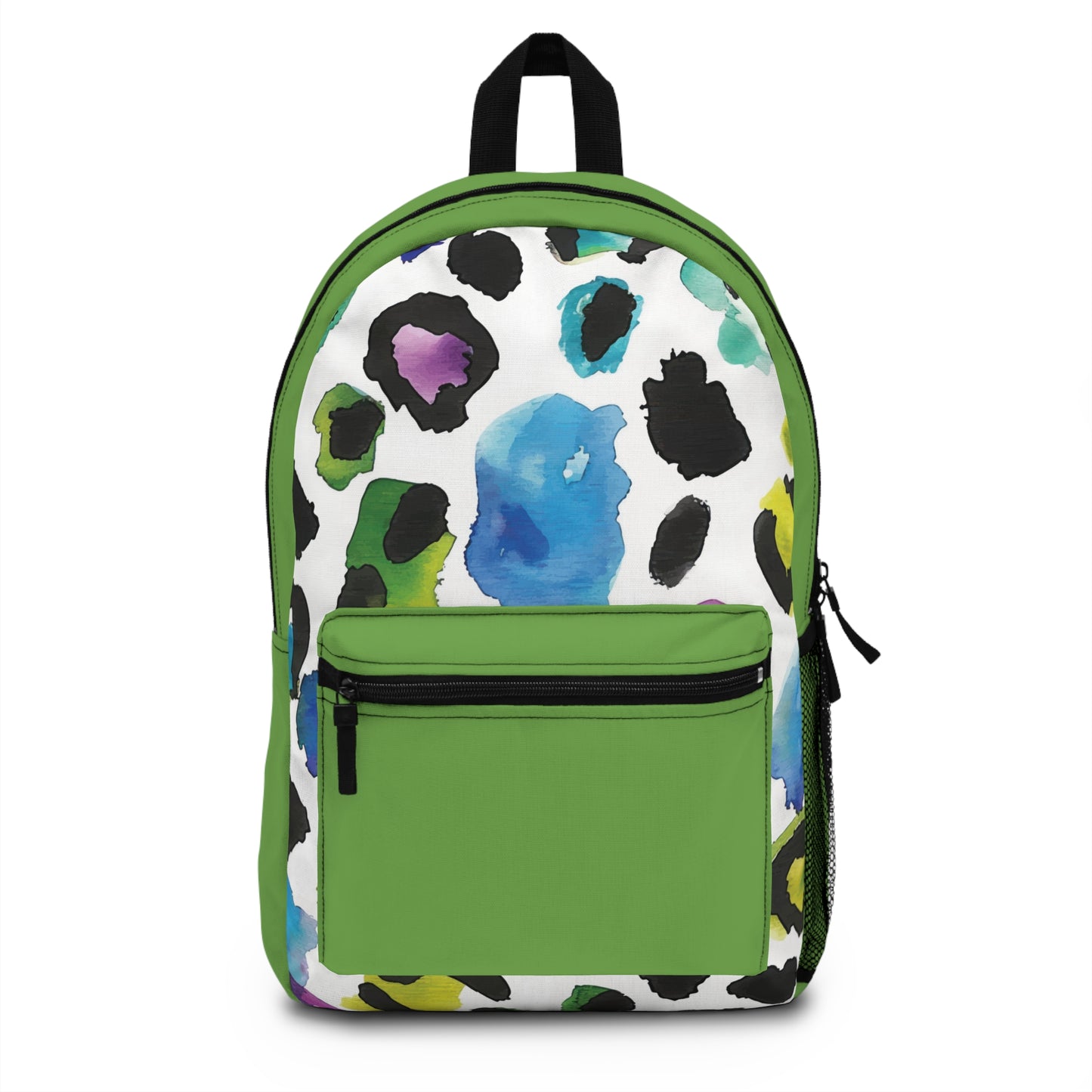 Green/ multi color animal print Backpack