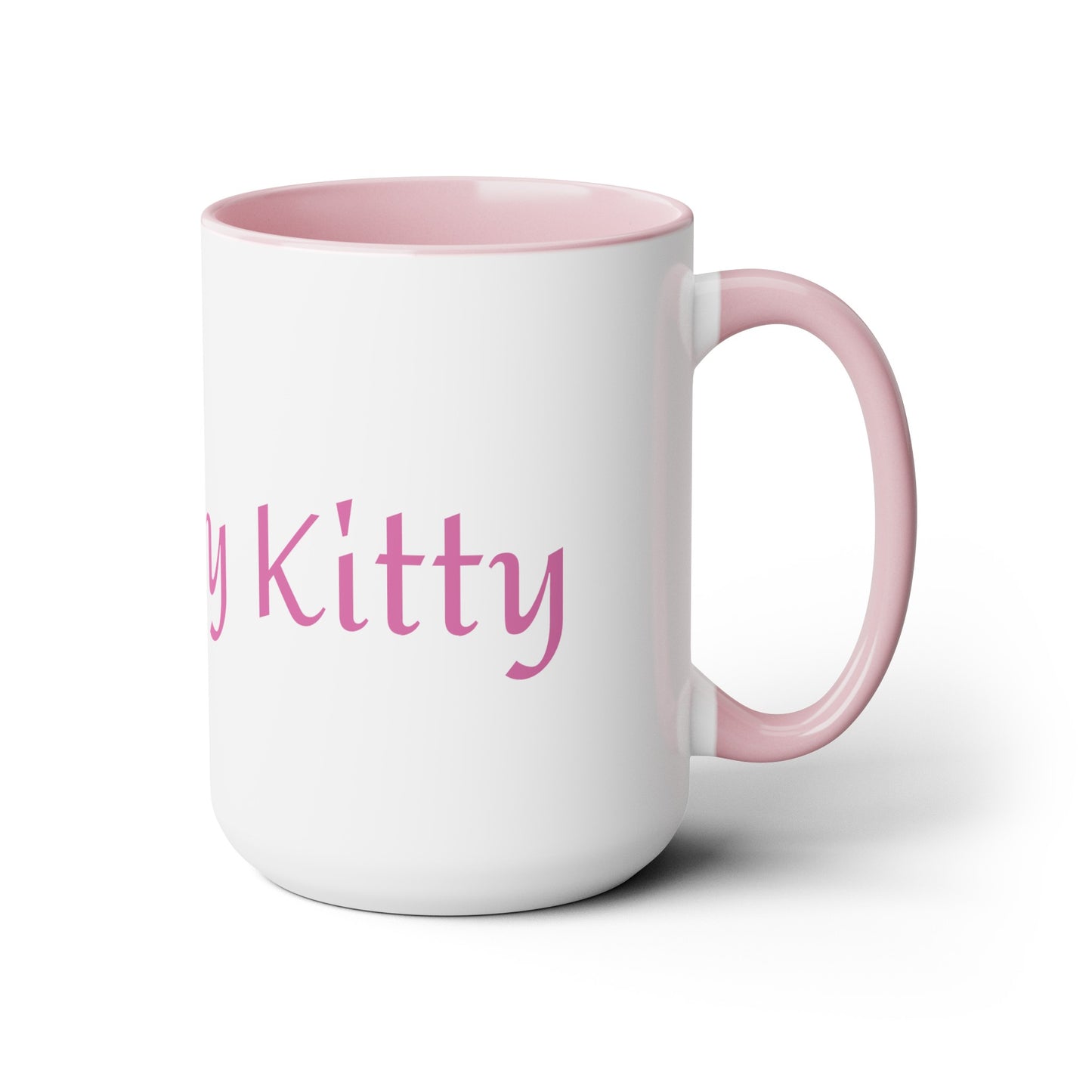 Pretty Kitty Two-Tone Coffee Mugs, 15oz