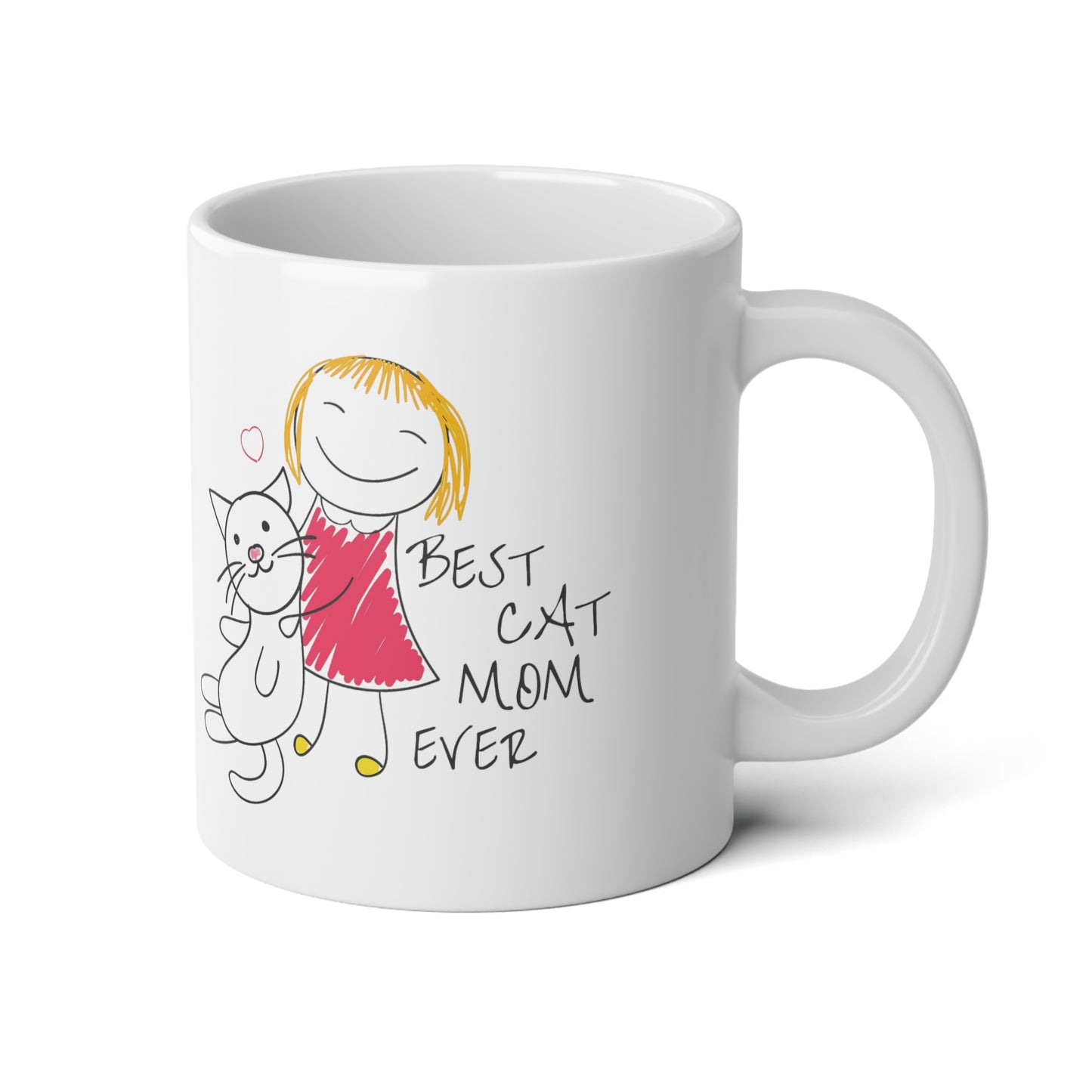 Best Cat Mom Jumbo Mug, 20oz