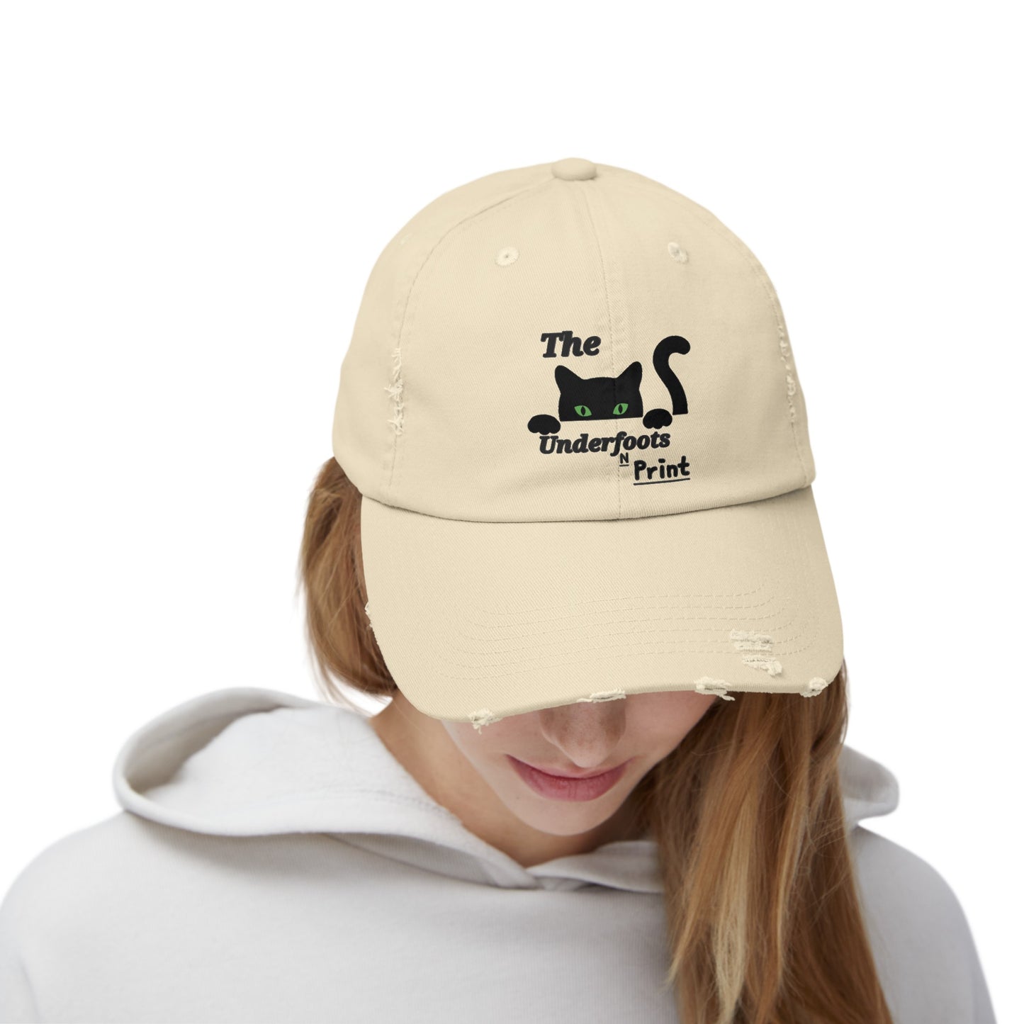 The Underfoots-N-Print Unisex Distressed Cap