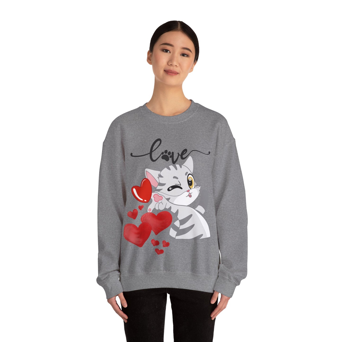 Cats are love ❤️ Unisex Heavy Blend™ Crewneck Sweatshirt