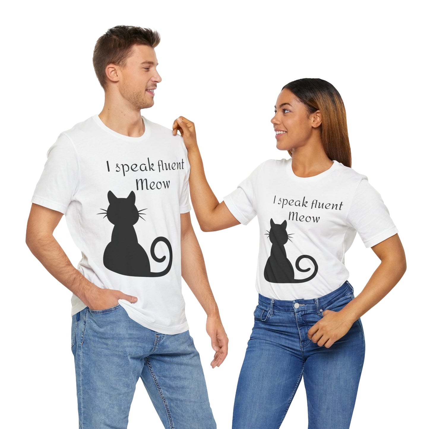 I speak fluent meow Unisex Jersey Short Sleeve Tee