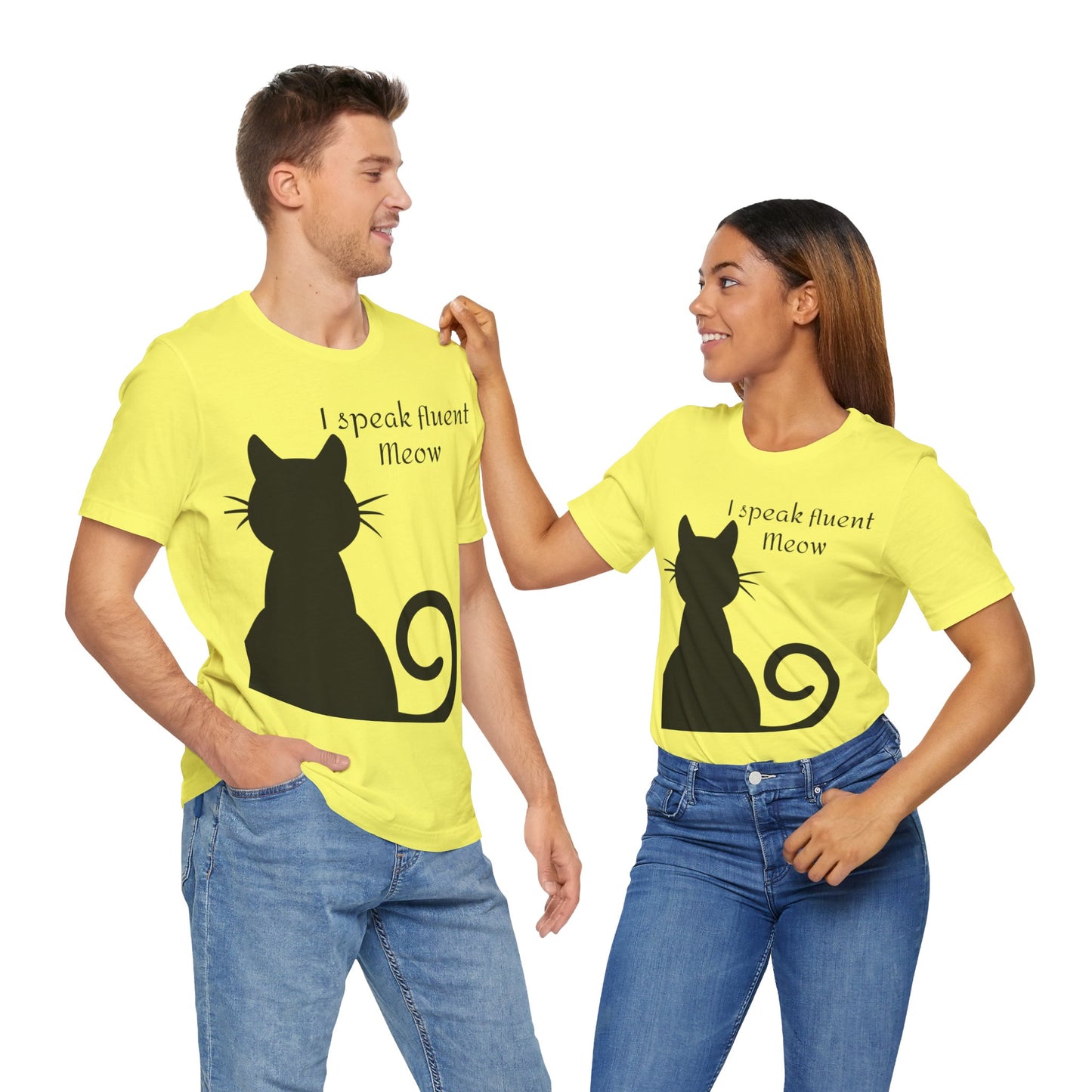 I speak fluent meow Unisex Jersey Short Sleeve Tee