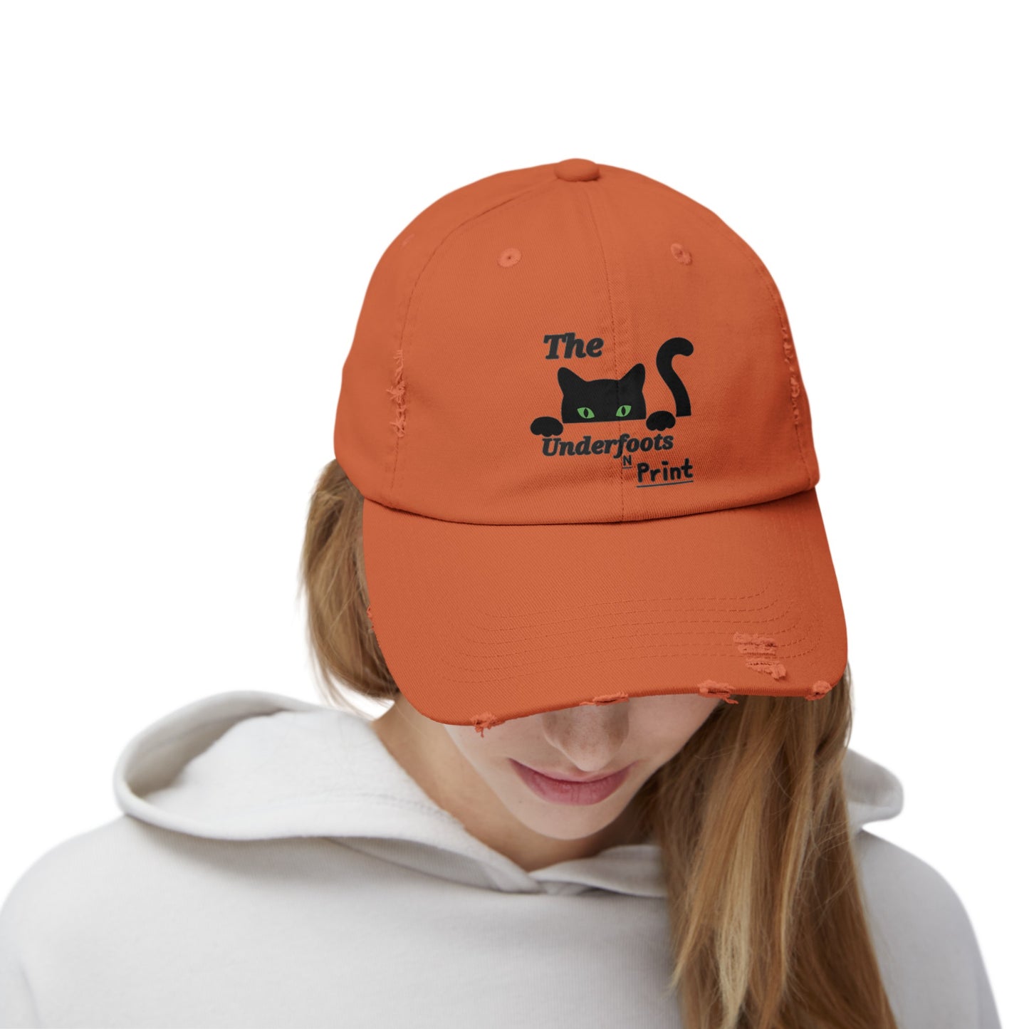 The Underfoots-N-Print Unisex Distressed Cap