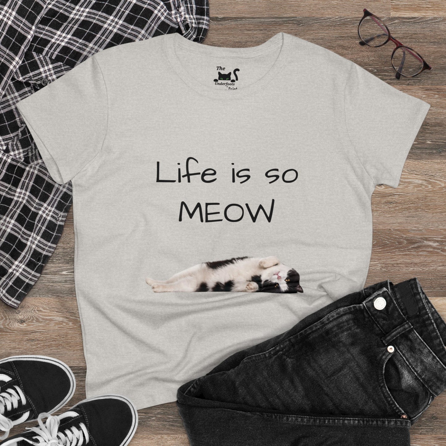 Life is so Meow...Women's Midweight Cotton Tee