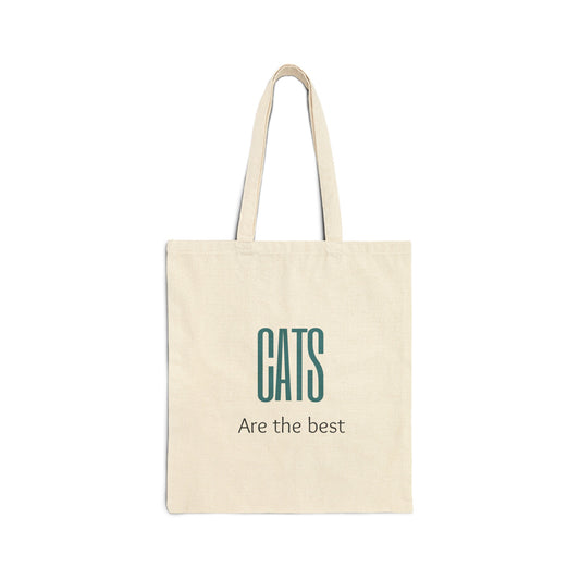 Cats are the Best Cotton Canvas Tote Bag