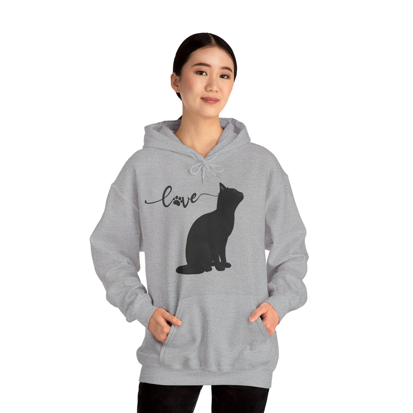 Love cat Unisex Heavy Blend™ Hooded Sweatshirt Cat Love