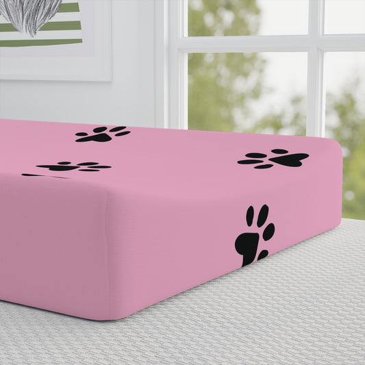 Paw Print Baby Changing Pad Cover