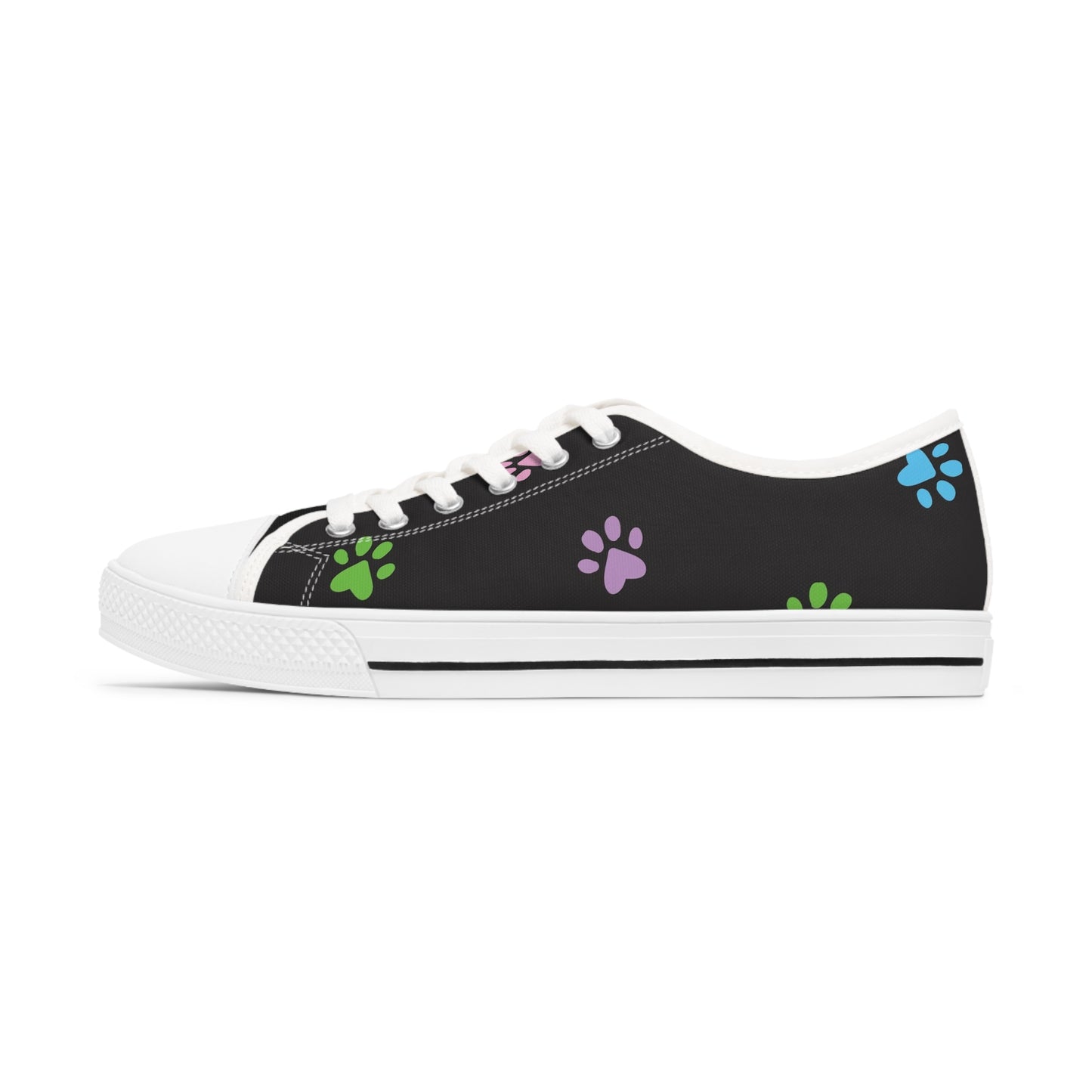 Women's Low Top Sneakers cat paw prints