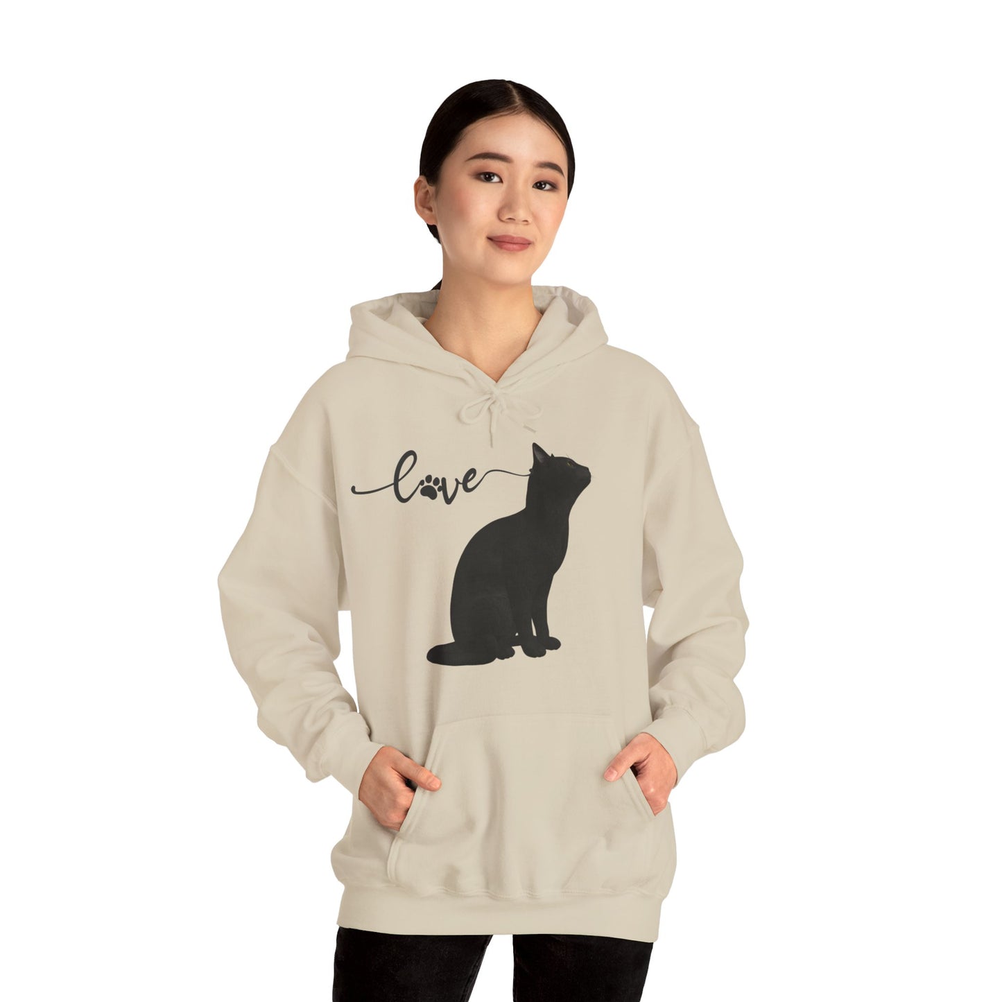 Love cat Unisex Heavy Blend™ Hooded Sweatshirt Cat Love