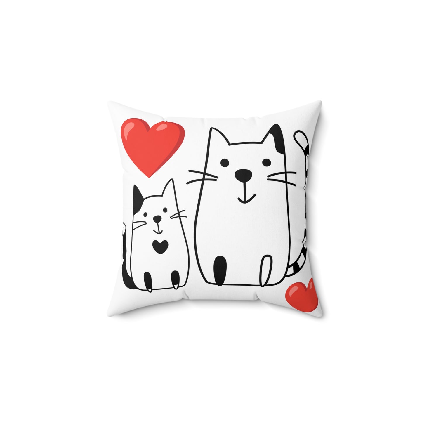 Cat lover collection Spun Polyester Square Pillow