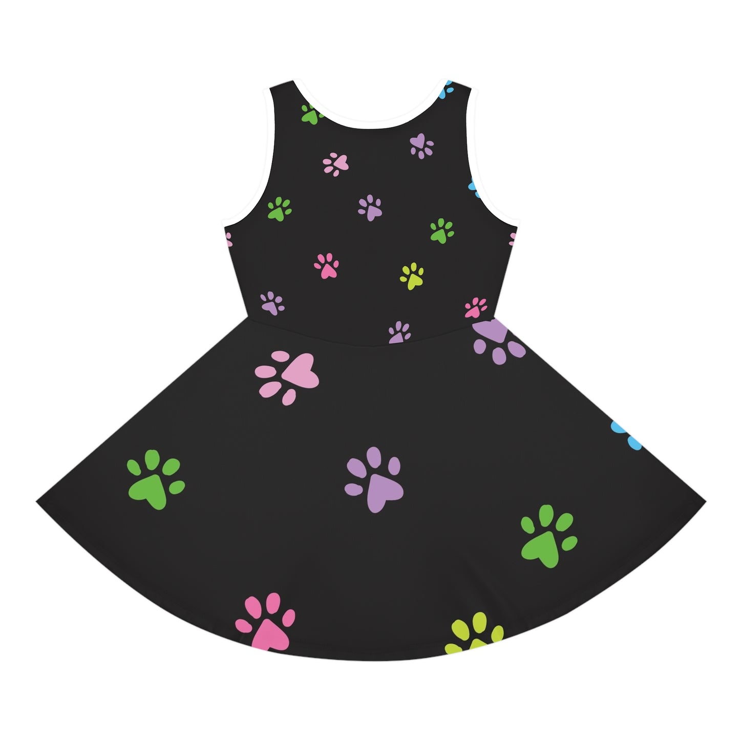 Girls' Sleeveless Sundress w/cat paw prints