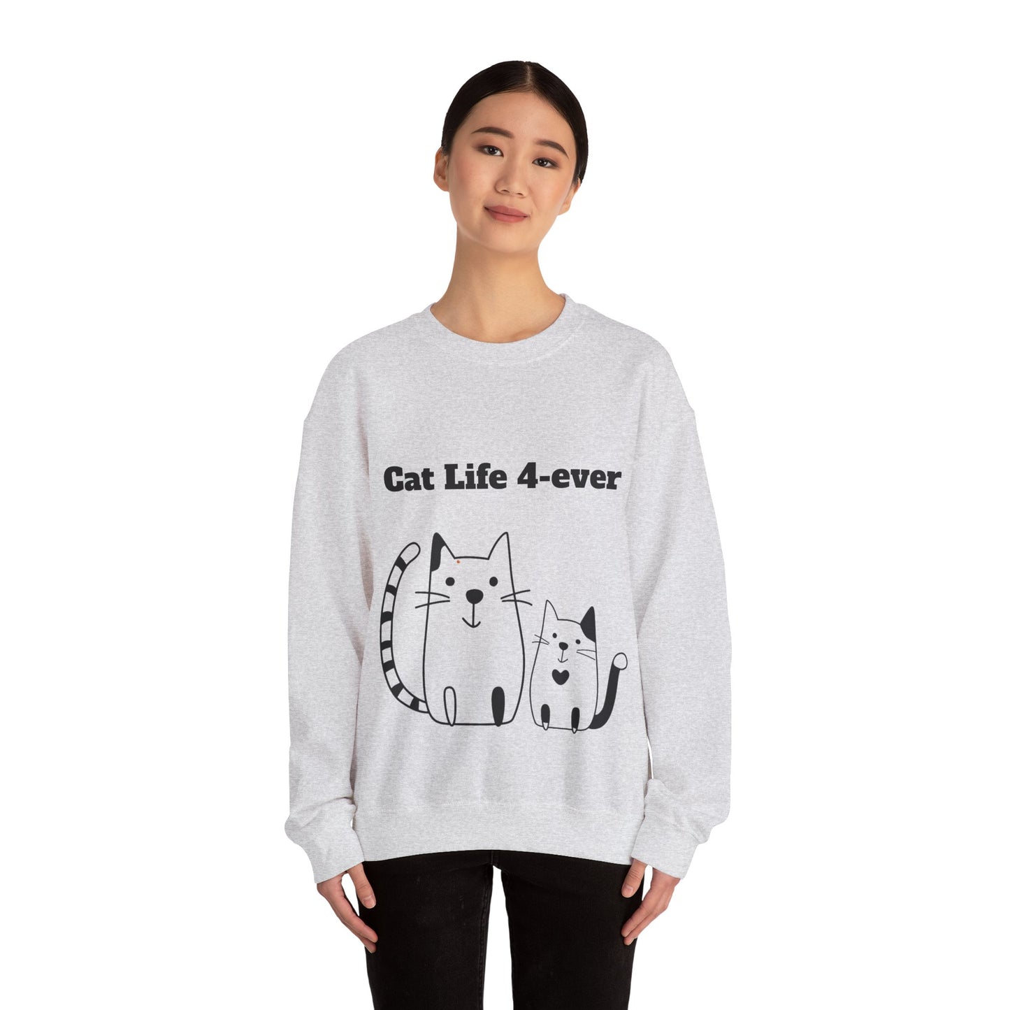 This Unisex Heavy Blend™ Crewneck Sweatshirt is Cat Comfy